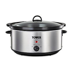 Stainless Steel 6.5 Litre Slow Cooker by Tower