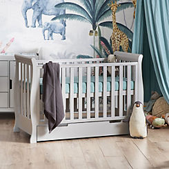 Stamford Grey Mini Cot Bed with Drawer by OBaby