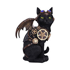 Steampunk Feline Flight Black Cat Pilot Figurine by Nemesis Now