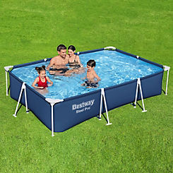 Steel Pro Rectangle Above Ground Pool 3.00m x 2.01m x 66cm by Bestway