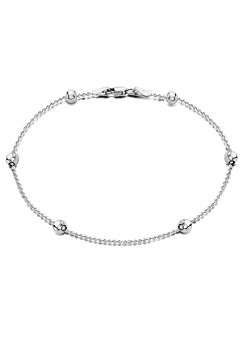 Sterling Silver Ball Chain Anklet 6 x 4mm by Tuscany Silver