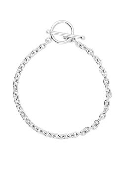 Sterling Silver Classic Toggle T-Bar Bracelet by For You Collection