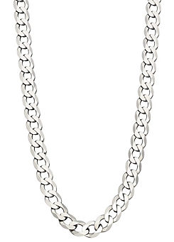 Sterling Silver Diamond Cut Curb Chain Necklace by Fred Bennett