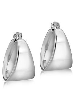 Sterling Silver Graduated Electroform Creole Earrings by Tuscany Silver