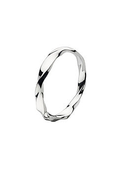 Sterling Silver Twist Ring by Dew