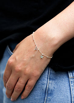 Sterling Silver ’Initial’ Star Charm Bracelet by Emily & Ophelia