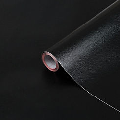 Sticky Back Self Adhesive Leather Effect Black Vinyl Wrap Film For Desk Tops & Furniture by d-c-fix