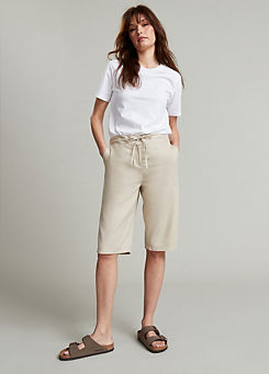 Stone Linen Shorts by Freemans