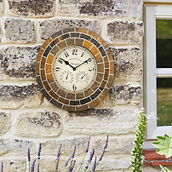 Stonegate Mosaic 14in Clock by Smart Garden