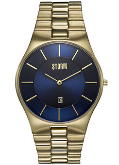 Storm Men’s Slim-X Xl Gold Blue Watch by Storm London