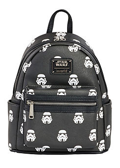 Stormtrooper All Over Print Mini Faux Leather Backpack by Loungefly