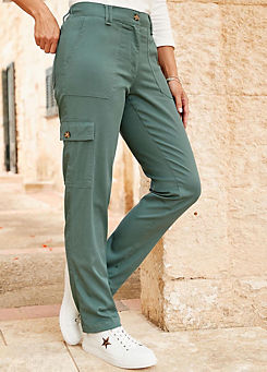 Straight-Leg Cargo Trousers by Cotton Traders