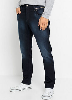 Straight Leg Slim Fit Jeans by bonprix
