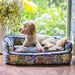 Strawberry Thief Print Pet Sofa - Dark Blue by Morris & Co