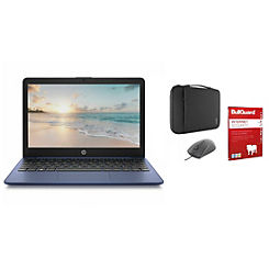 Stream 11.6 Inch Laptop Intel Celeron 4GB 64GB SSD Office 365 Preinstalled Bundle - Blue by HP