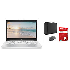 Stream 11.6 Inch Laptop Intel Celeron 4GB 64GB SSD Office 365 Preinstalled Bundle - White by HP