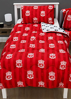 Stripe 10.5 Tog Reversible Coverless Duvet Set by Liverpool FC