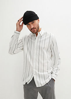 Stripe Cotton Seersucker Shirt by bonprix