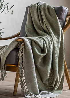 Stripe Faux Mohair Throw  by Chic Living