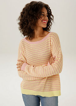 Stripe Knitted Sweater by Aniston