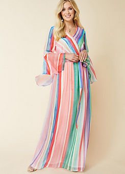 Stripe Print Maxi Dress by Kaleidoscope