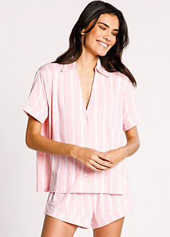 Striped Eco Short Pyjama Set by Chelsea Peers NYC