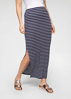 Striped Jersey Maxi Skirt by KangaROOS