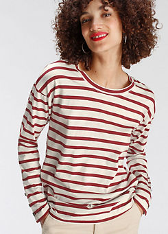 Striped Long Sleeve Top by AJC