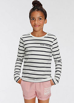 Striped Long Sleeve Top by Kidsworld