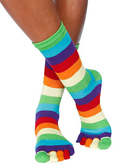 Striped Toe Socks by H.I.S