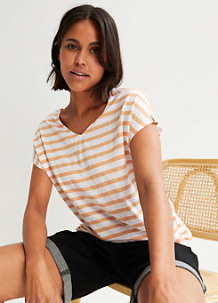 Stripy Linen T-Shirt by bonprix