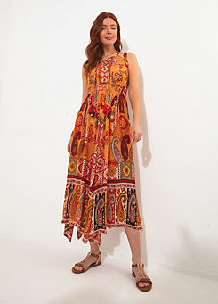 Stunning Scarf Print Dress by Joe Browns