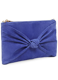 Suede Knot Front Clutch Bag by Phase Eight