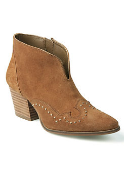 Suede Studded Ankle Boots by Freemans