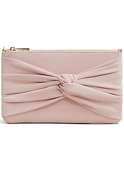 Suede Twist Front Clutch Bag by Phase Eight