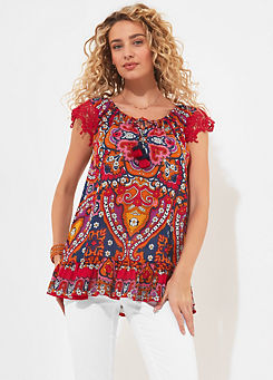 Summer Carnival Lace Top by Joe Browns