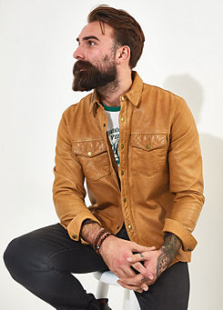 Sunbaked Leather Shirt by Joe Browns