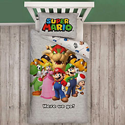 Super Mario Here We Go Duvet Cover Set by Nintendo