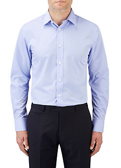 Sustainable Blue Long Sleeved Tailored Fit Formal Shirt by Skopes