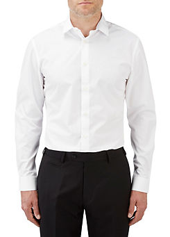 Sustainable White Long Sleeved Slim Fit Formal Shirt by Skopes