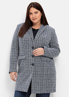 Tailored Check Blazer Coat by Sheego