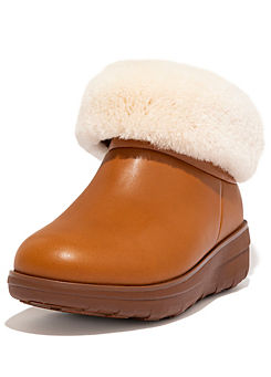 Tan Mukluk Leather Ankle Boots by FitFlop
