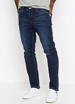 Tapered Stretch Denim Jeans by bonprix
