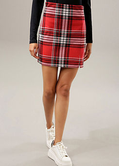 Tartan Check Mini Skirt by Aniston