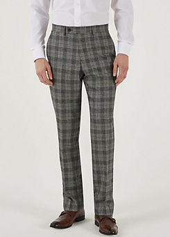 Tatton Grey Check Tailored Fit Suit Trousers by Skopes