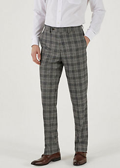 Tatton Grey Check Tapered Fit Suit Trousers by Skopes