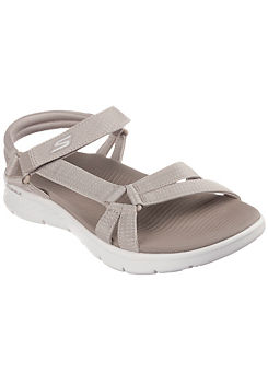 Taupe Go Walk Flex Sublime Sandals by Skechers