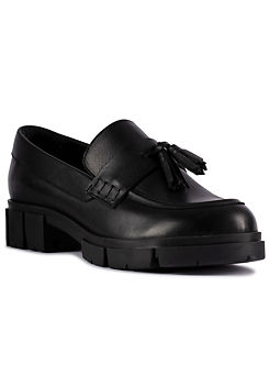 Teala Loafer Black Leather Shoes by Clarks