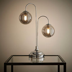 Teardrop Style Twin Bulb Table Lamp