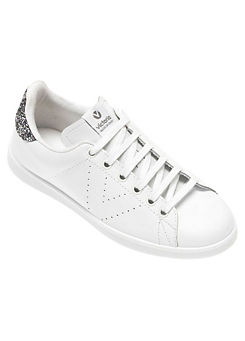 Tenis Piel Glitter Leather Trainers by Victoria